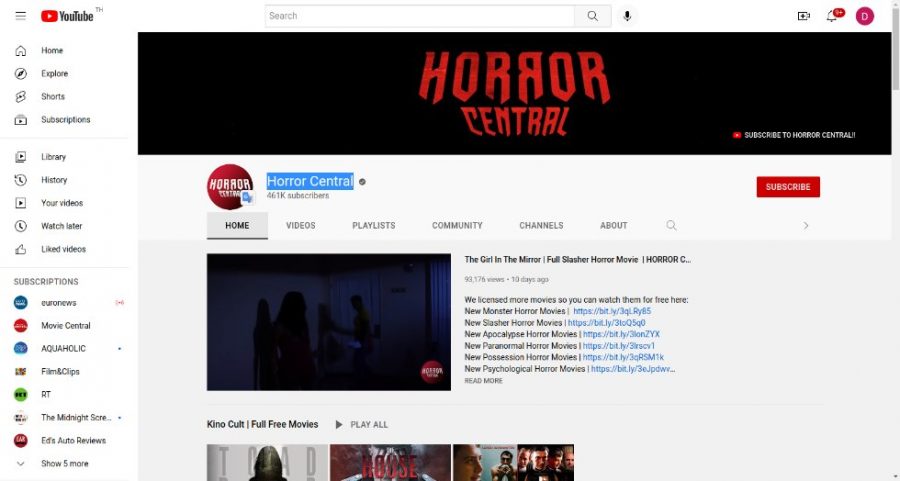 Horror Central Canale Youtube