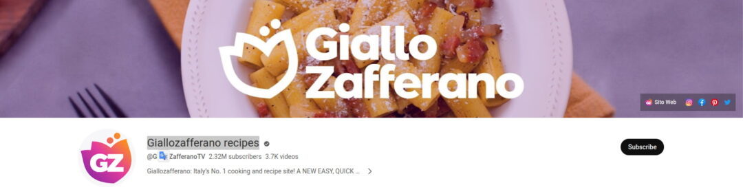 2-Giallo Zafferano TV - YouTube Canali Top