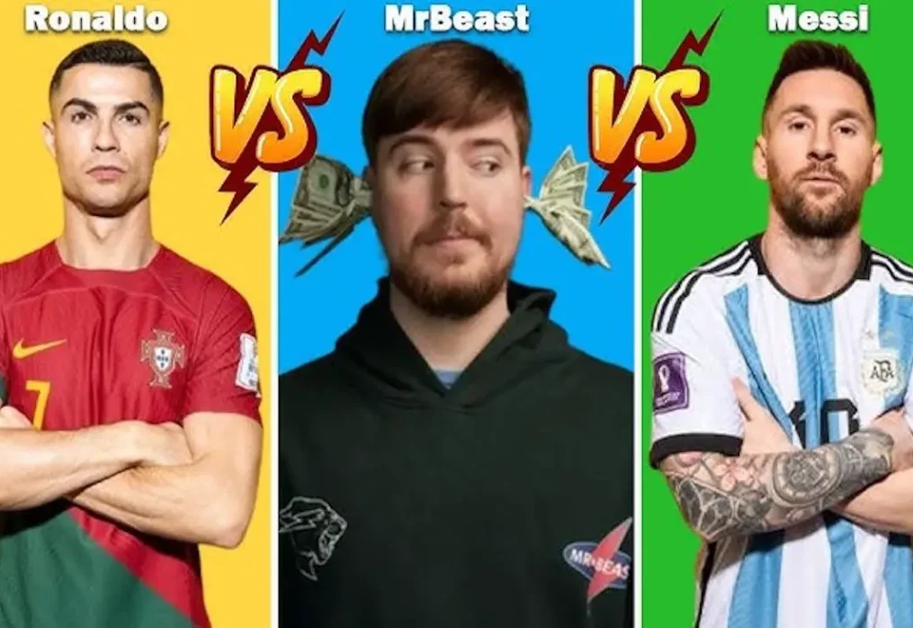 MrBeast-Messi-Ronaldo: Il tridente alla conquista di  YouTube